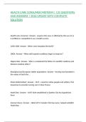 HEALTH CARE CONSUMER MIDTERM &vert; 135 QUESTIONS AND ANSWERS &vert; 2026 UPDATE WITH COMPLETE SOLUTION