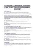 Introduction To Managerial Accounting  Exam Review Questions And Answers  2026&sol;2027