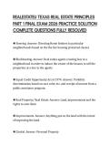 REALESTATEU TEXAS REAL ESTATE PRINCIPLES PART 1 FINAL EXAM 2026 PRACTICE SOLUTION COMPLETE QUESTIONS FULLY RESOLVED