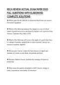 RECA REVIEW ACTUAL EXAM PAPER 2025 FULL QUESTIONS WITH ELABORATED COMPLETE SOLUTIONS