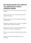 RECA REVIEW EXAM PREP STUDY GUIDE 2025 FULL QUESTIONS WITH COMPLETE ELABORATED ANSWERS