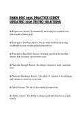 PAEA EOC 2025 PRACTICE SCRIPT UPDATED 2026 TESTED SOLUTIONS