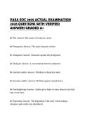 PAEA EOC 2025 ACTUAL EXAMINATION 2026 QUESTIONS WITH VERIFIED ANSWERS GRADED A&plus;