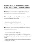 RUTGERS INTRO TO MANAGEMENT EXAM 2 SCRIPT 2026 COMPLETE ANSWERS VERIFIED