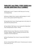 PAEA EOC 2025 FINAL STUDY GUIDE 2026 SOLVED QUESTIONS FULLY CORRECT