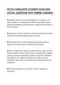 SCCJA CUMULATIVE ACADEMY EXAM 2026 ACTUAL QUESTIONS WITH VERIFIED ANSWERS