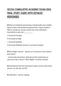 SCCJA CUMULATIVE ACADEMY EXAM 2026 FINAL STUDY GUIDE WITH DETAILED RESPONSES