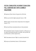 SCCJA CUMULATIVE ACADEMY EXAM 2026 FULL QUESTION SET WITH CORRECT SOLUTIONS
