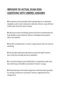 SERVSAFE 90 ACTUAL EXAM 2026 QUESTIONS WITH VERIFIED ANSWERS