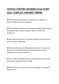 SOPHOS CERTIFIED ENGINEER EXAM SCRIPT 2026 COMPLETE ANSWERS VERIFIED