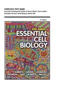 COMPLETE TEST BANK Essential Cell Biology 5th Edition by Bruce Alberts&comma; Karen Hopkin&comma;  Alexander Johnson&comma; David Morgan&comma; Martin Raff 