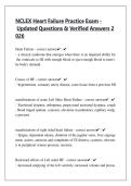 NCLEX Heart Failure Practice Exam - Updated Questions & Verified Answers 2026