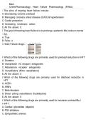 Drugs for Heart Failure final 1&period; Questions and Answers&semi;&lpar;Perfect Guide&rpar; 2026 &sol; 2027