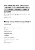 STATE FARM HOMEOWNER POLICY FP 7955 DEDUCTIBLE ACTUAL EXAM PAPER 2025 FULL QUESTIONS WITH ELABORATED COMPLETE SOLUTIONS