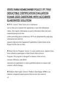 STATE FARM HOMEOWNER POLICY FP 7955 DEDUCTIBLE CERTIFICATION EVALUATION EXAMS 2025 QUESTIONS WITH ACCURATE ELABORATED SOLUTION