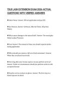 TDLR LASH EXTENSION EXAM 2026 ACTUAL QUESTIONS WITH VERIFIED ANSWERS