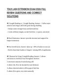 TDLR LASH EXTENSION EXAM 2026 FULL REVIEW QUESTIONS AND CORRECT SOLUTIONS