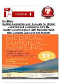 TEST BANK FOR Medical-Surgical Nursing&colon; Concepts for Clinical Judgment and Collaborative Care 11th edition by Donna D&period; Ignatavicius ISBN&colon; 978-0323878265 COMPLETE GUIDE WITH RATIONALES &excl;&excl;&excl;&excl;NEW LATEST UPDATE&excl;&excl;&excl;&excl;&excl;&excl;