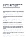 Ophthalmic Scribe Certification OSC Study Guide With Complete Questions And Correct Answers