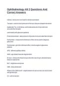 Ophthalmology Alt 2 Questions And Correct Answers