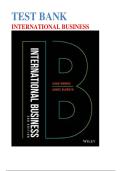 Test Bank for International Business&comma; 3rd Edition by Shad Morris&comma; James Oldroyd&vert; 97811198768861&vert; All Chapters 1-20&vert; LATEST