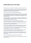 NURS 665 Exam 3 Fall 2026 Questions and Answers