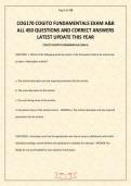 COG170 COGITO FUNDAMENTALS EXAM A&B ALL 450 QUESTIONS AND CORRECT ANSWERS LATEST UPDATE THIS YEAR