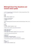 Millwright Exam Prep Questions and answers latest update