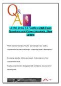 LETRS Units 1&ndash;4 Posttest 2026 &ndash; 60 Questions & Answers &vert; EDU504 &vert; Phonics&comma; Fluency&comma; Spelling&comma; Word Recognition&comma; Literacy Instruction