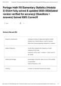 Portage Math 110 Elementary Statistics &lpar;Module 2&rpar; EXAM fully solved & updated 2025-2026&lpar;latest version verified for accuracy&rpar; &lpar;Questions &plus; Answers&rpar; Solved 100&percnt; Correct&excl;&excl;