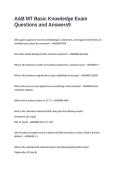 AAB MT Basic Knowledge Exam Questions and Answers