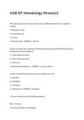 AAB MT Hematology Review Exam Questions & Answers