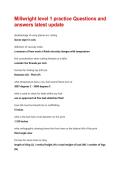 Millwright level 1 practice Questions and answers latest update