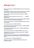 Millwright Level 1 Exam Latest Update Actual Questions and Answers with complete solutions