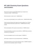 MT AAB Chemistry Exam Questions and Answers