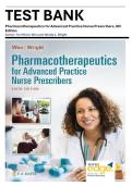 Test Bank for Pharmacotherapeutics for Advanced Practice Nurse Prescribers 6th Edition &vert; Actual Exam Questions with Verified Answers &vert; A&plus; Guaranteed