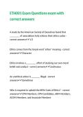 ETH001 Exam Questions exam with correct answers