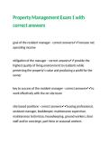 Property Management Exam 1 with correct answers