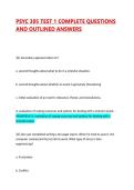 PSYC 305 TEST 1 COMPLETE QUESTIONS AND OUTLINED ANSWERS 2026
