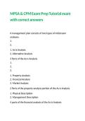 MPSA & CPM Exam Prep Tutorial exam with correct answers 