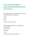 Ch&period; 52 - Property Management Agreements Quiz Questions exam with correct answers