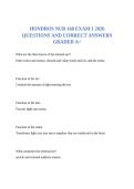 HONDROS NUR 160 EXAM 1 2026 QUESTIONS AND CORRECT ANSWERS GRADED A&plus;
