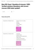 Bios-252&colon; Exam 1 Questions & Answers &vert; 100&percnt; Verified solutions &vert;Questions with Correct Answers 2026 latest update&excl;&excl;