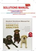 SOLUTIONS MANUAL for Introduction to Genetic Analysis Eleventh Edition by Anthony J&period;F&period; Griffiths &lpar;Author&rpar; Questions And Answers Graded A&plus;