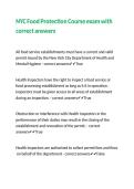NYC Food Protection Course exam with correct answers 