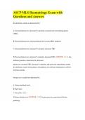 ASCP MLS Haematology Exam with Questions and Answers