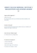  JERSEY COLLEGE MEDSURG 1 RN EXAM  2 2026 QUESTIONS AND ANSWERS GRADED A&plus;