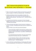 EMT FISDAP READINESS EXAM &num;4 QUESTIONS AND ANSWERS A&plus; GRADED