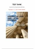 American Law and Legal Systems &ndash; James Calvi &vert; 8th Edition Test Bank &lpar;Chapters 1&ndash;14
