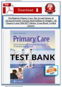 Test Bank for Primary Care&colon; The Art and Science of Advanced Practice Nursing &lpar;Sixth Edition&rpar; by Dunphy &vert; All Chapters Latest 2026&sol;2027 Edition &vert; Exam-Ready Verified Answers